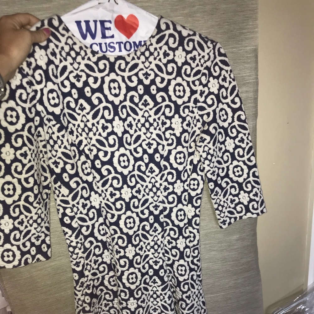 Zara blue and white dress